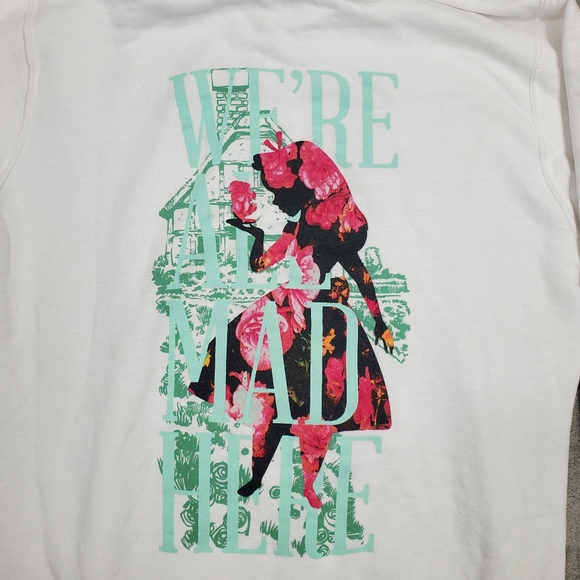 Disney Epcot World Showcase UK Pavilion ALICE IN WONDERLAND HOODIE L EUC - Picture 9 of 11